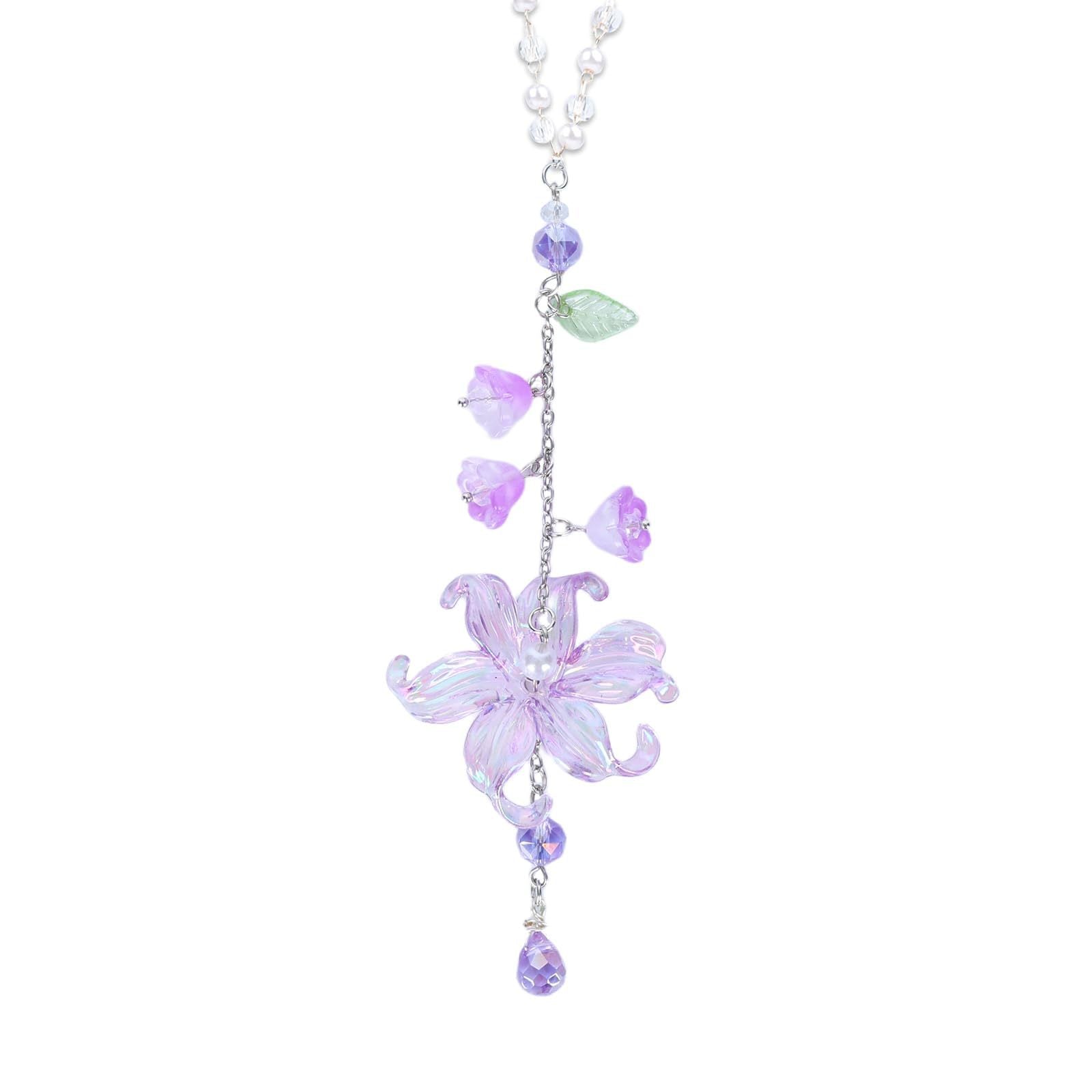 📢📢50% OFF !!⏰ Elegant Crystal Floral Car Charm