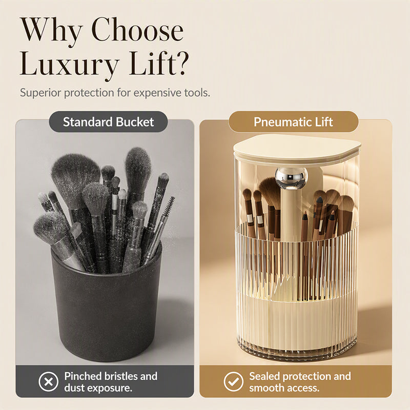 Elegant Dustproof Makeup Brush Organize