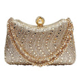 Elegant Pearl Clasp Evening Clutch Bag