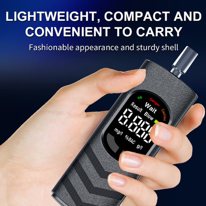 Rechargeable Alcohol Tester with LCD Screen and Voice Broadcast