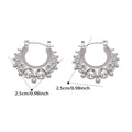 Vintage Stainless Steel Bohemian Hoop Earrings