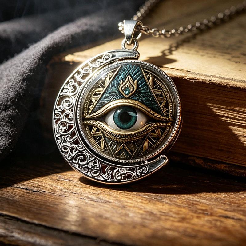 Vintage All Seeing Eye Pendant Necklace