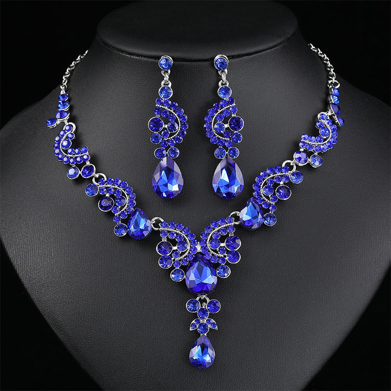 🎉 LIMITED TIME 50% OFF! 💎 Sparkling Rhinestone Necklace and Earrings Jewelry Set – Dazzling Crystal Accents & Elegant Matching Design ✨