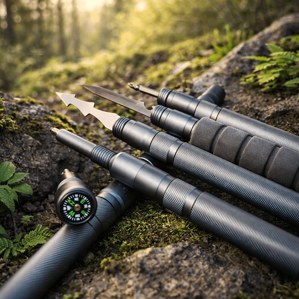 Terozi™ Tactical Trekking Staff — Detachable Survival System
