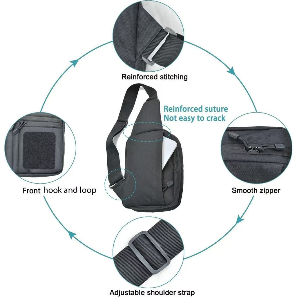 Trailguard Tactical Chest Bag with Holster – Outdoor Multi-Functional Pack