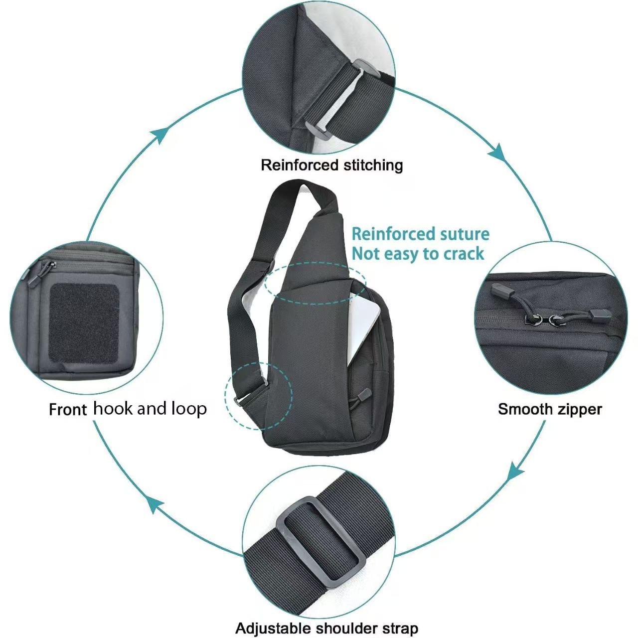 Trailguard Tactical Chest Bag with Holster – Outdoor Multi-Functional Pack