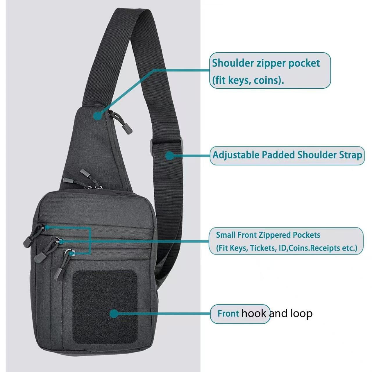 Trailguard Tactical Chest Bag with Holster – Outdoor Multi-Functional Pack